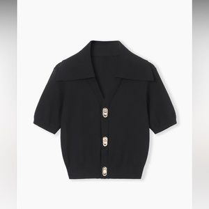 Short-sleeve Black Sweater (NWT)